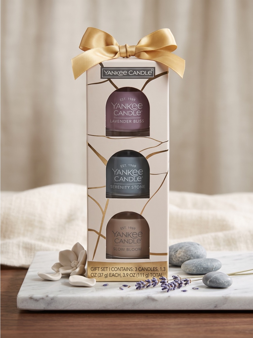 Yankee Candle 3 Piece Mini Candle Gift Set Lavender Bliss New